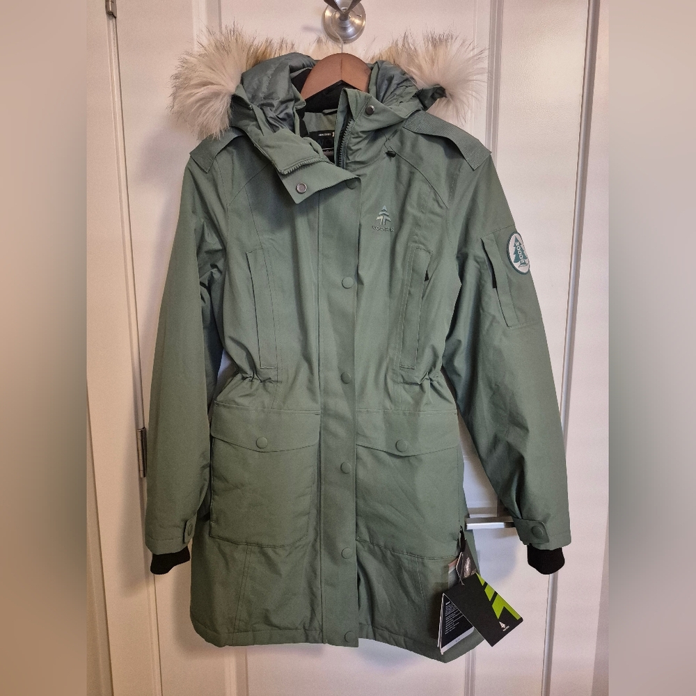 Woods Women's ALSEK Parka Jacket Duck Green